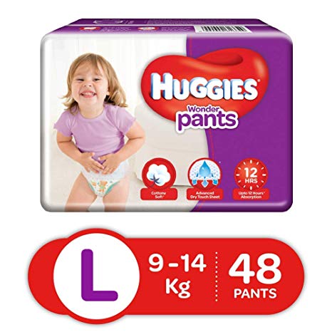Huggies Wonder Pants Diapers, Large (Pack of 46) free shipping world | eBay-cheohanoi.vn