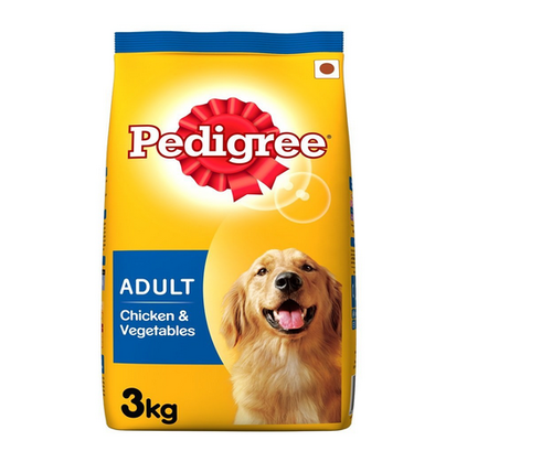 Pedigree Adult Dog Food Chicken and Veg 3kg